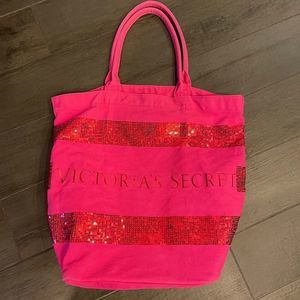 Victoria’s Secret tote beach bag grocery bag GUC